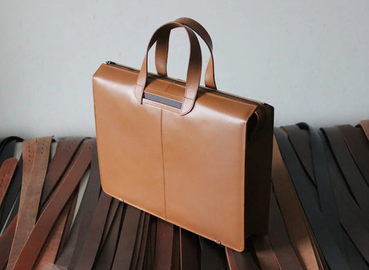 Leather laptop bag