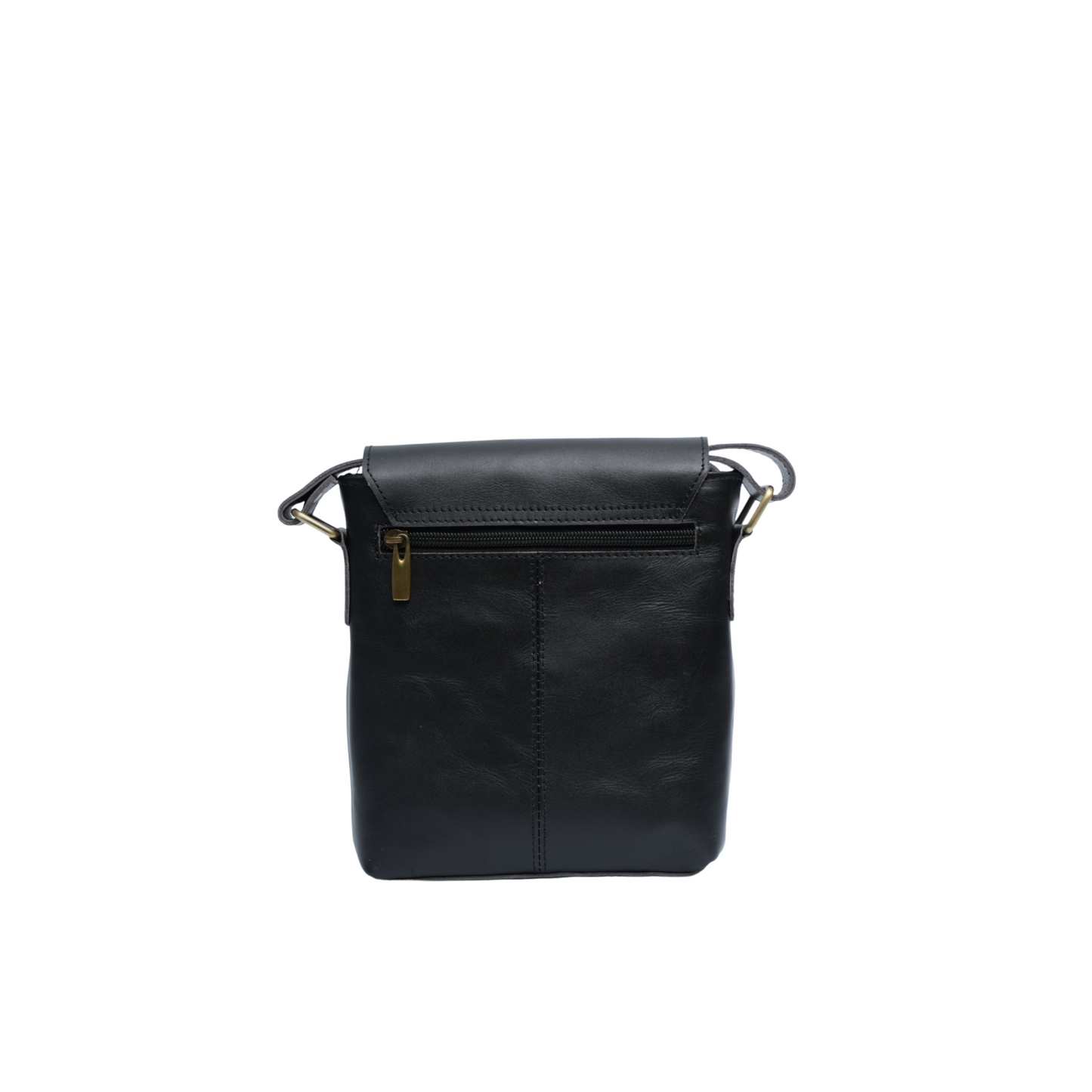 Handmade Leather Cross Body Bag Black