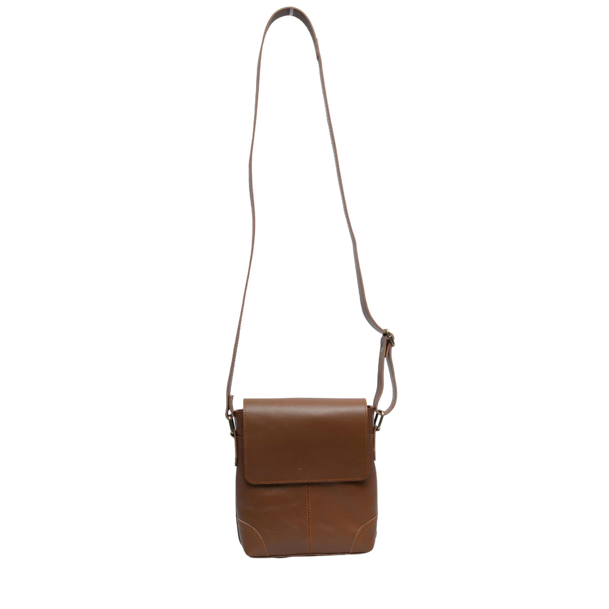 tan leather cross body bag