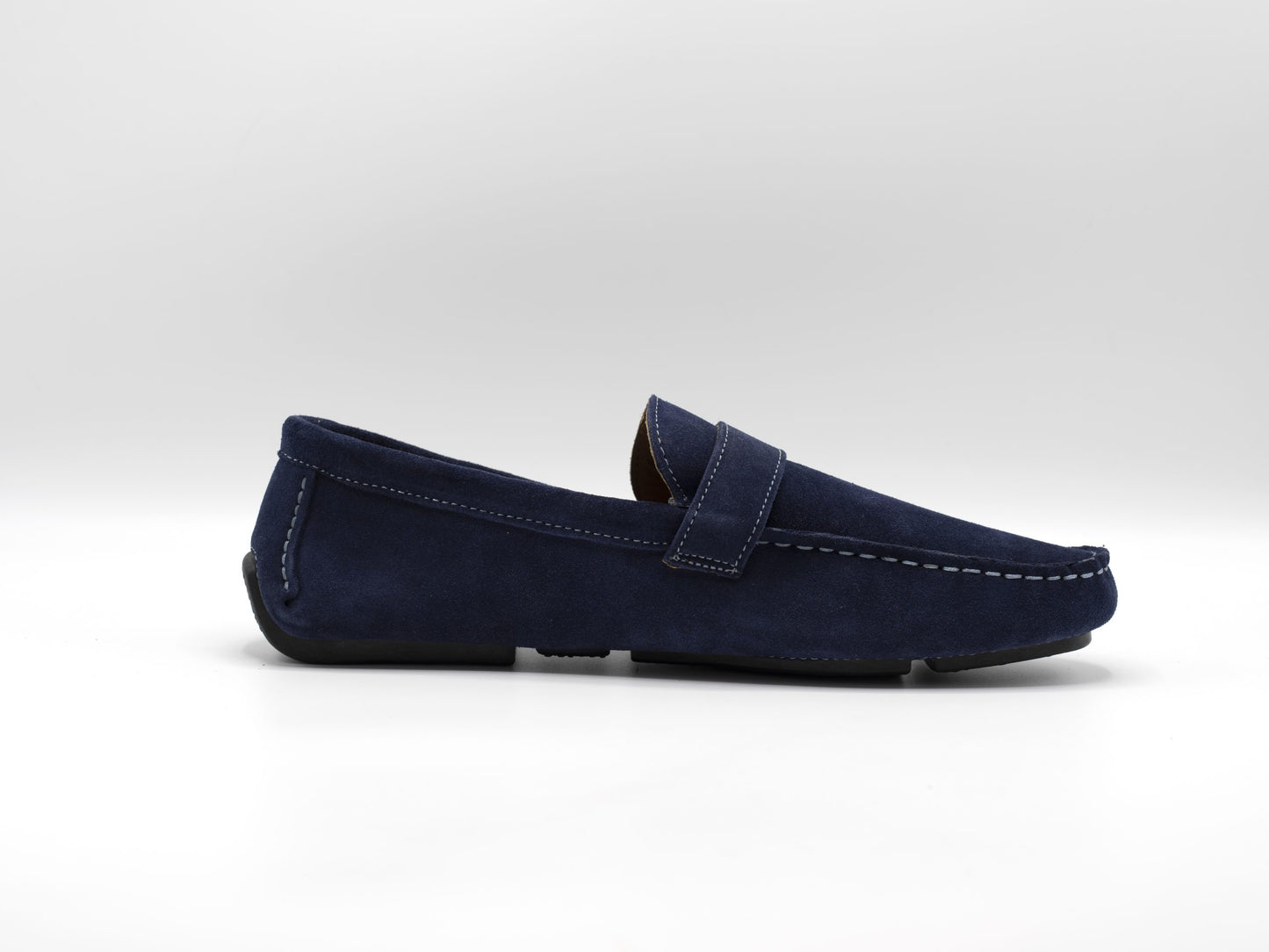 Suede Loafer Blue with Buckle