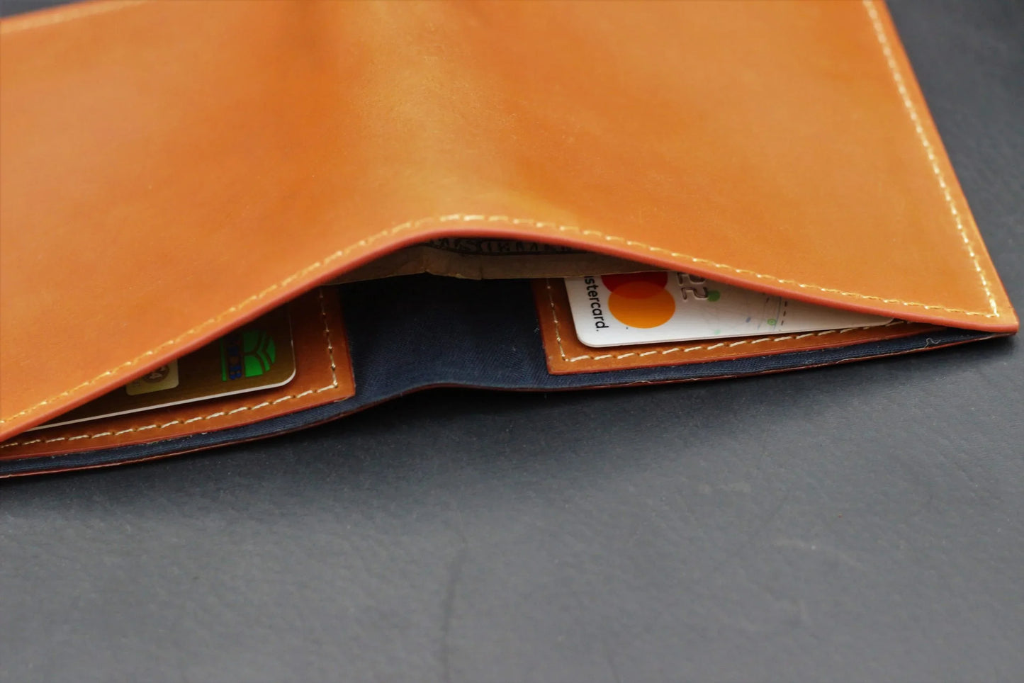 Bi-fold Wallet - Tan - Inside card slots