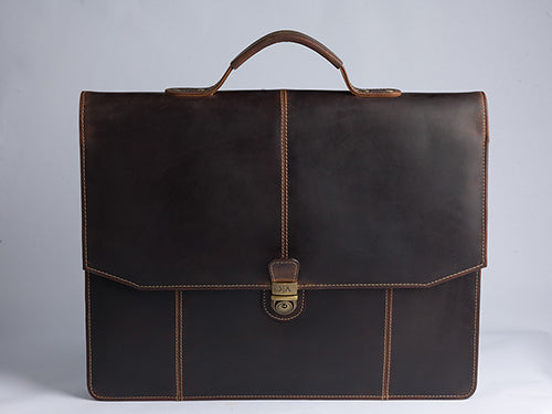 Business Messenger Bag — Babur - Brown