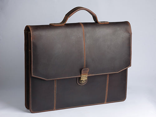 Business Messenger Bag — Babur - Brown
