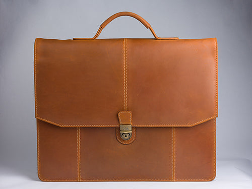 Business Messenger Bag — Babur - Tan
