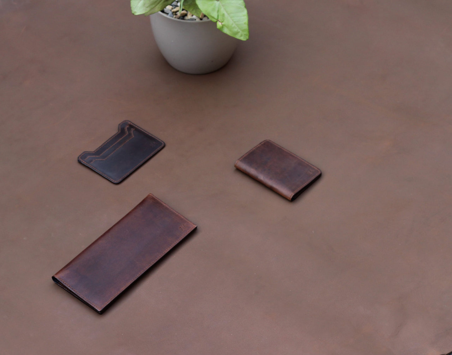 Travel Wallet, Bifold Wallet and Card Holder - Brown