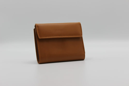 Tri-fold Tan Wallet with Coin Pocket