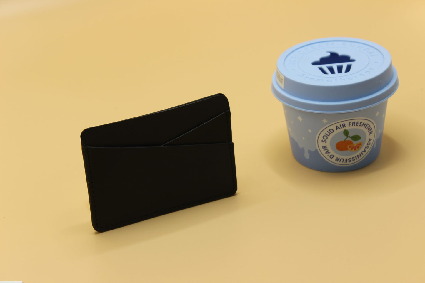 Leather Slim Card Holder-Black