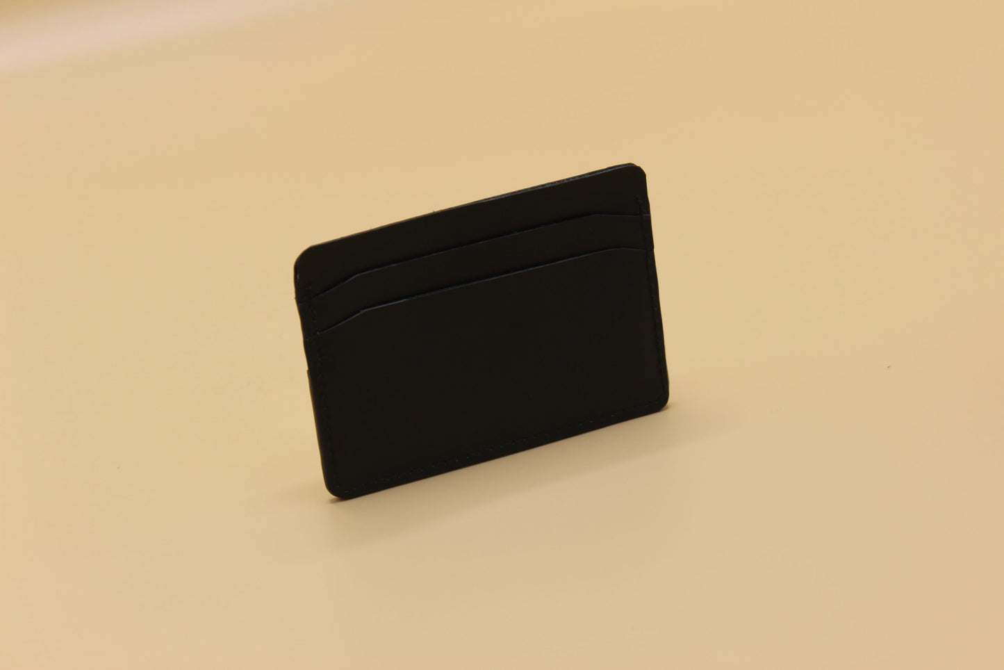 Leather Slim Card Holder-Black