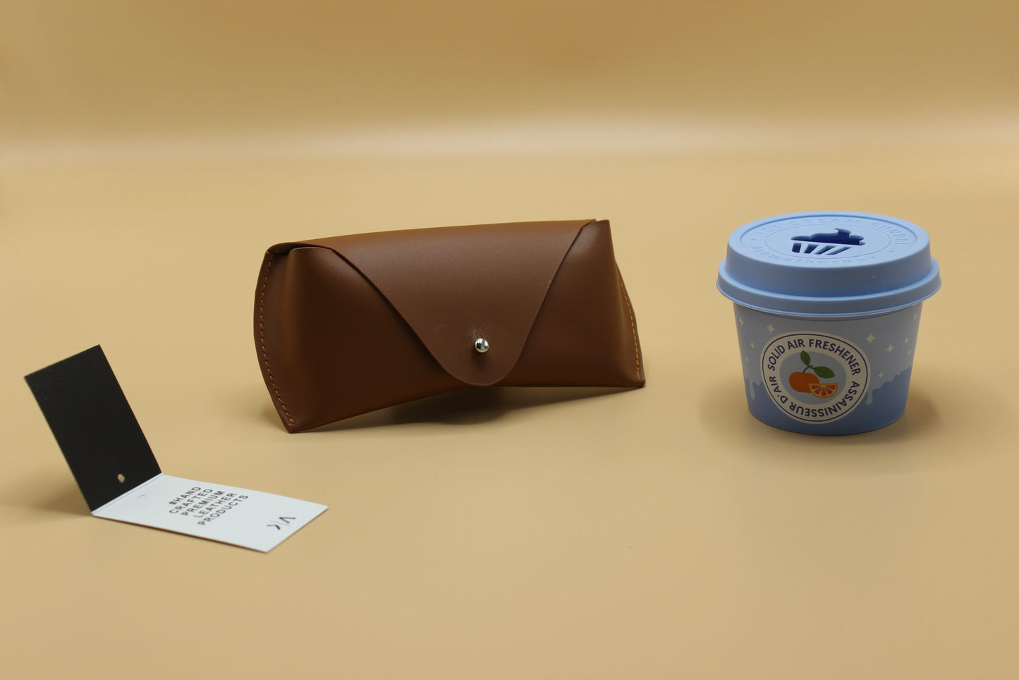 Leather Sunglasses Cover — Tan-The Maverick