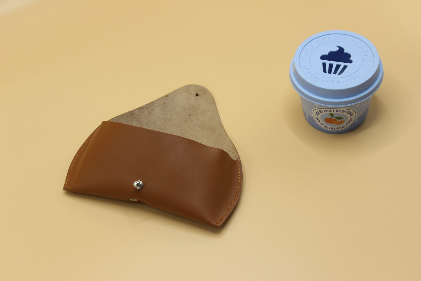 Leather Sunglasses Cover — Tan-The Maverick