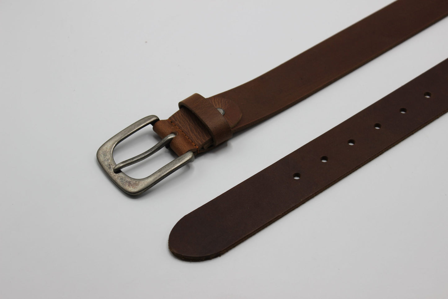 Brown Belt with Rounded Buckle