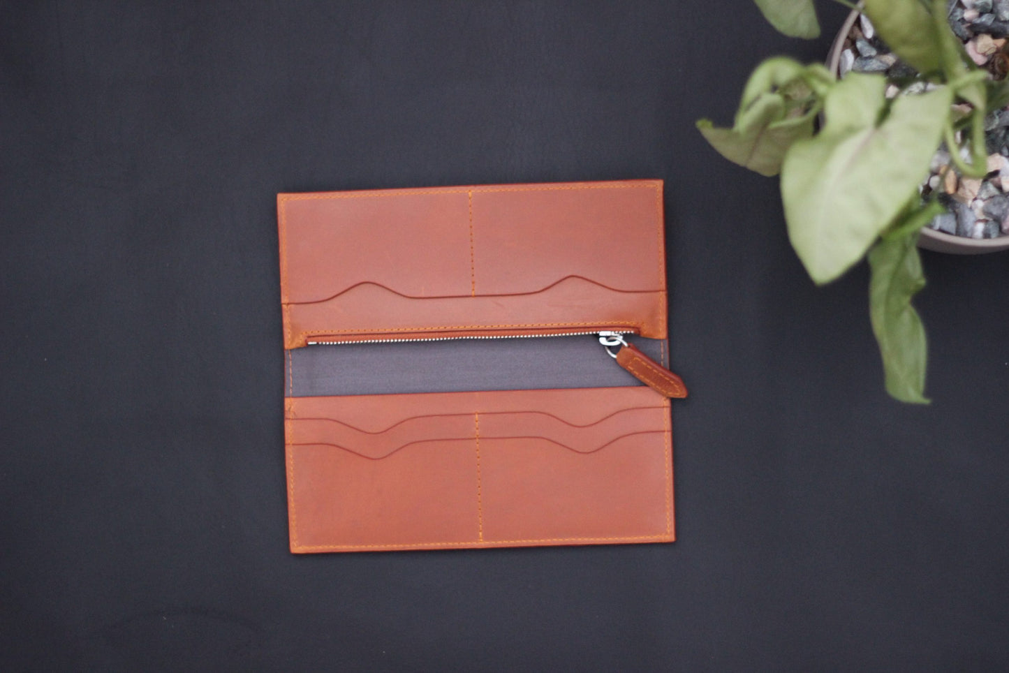 Travel/Long Wallet-Tan