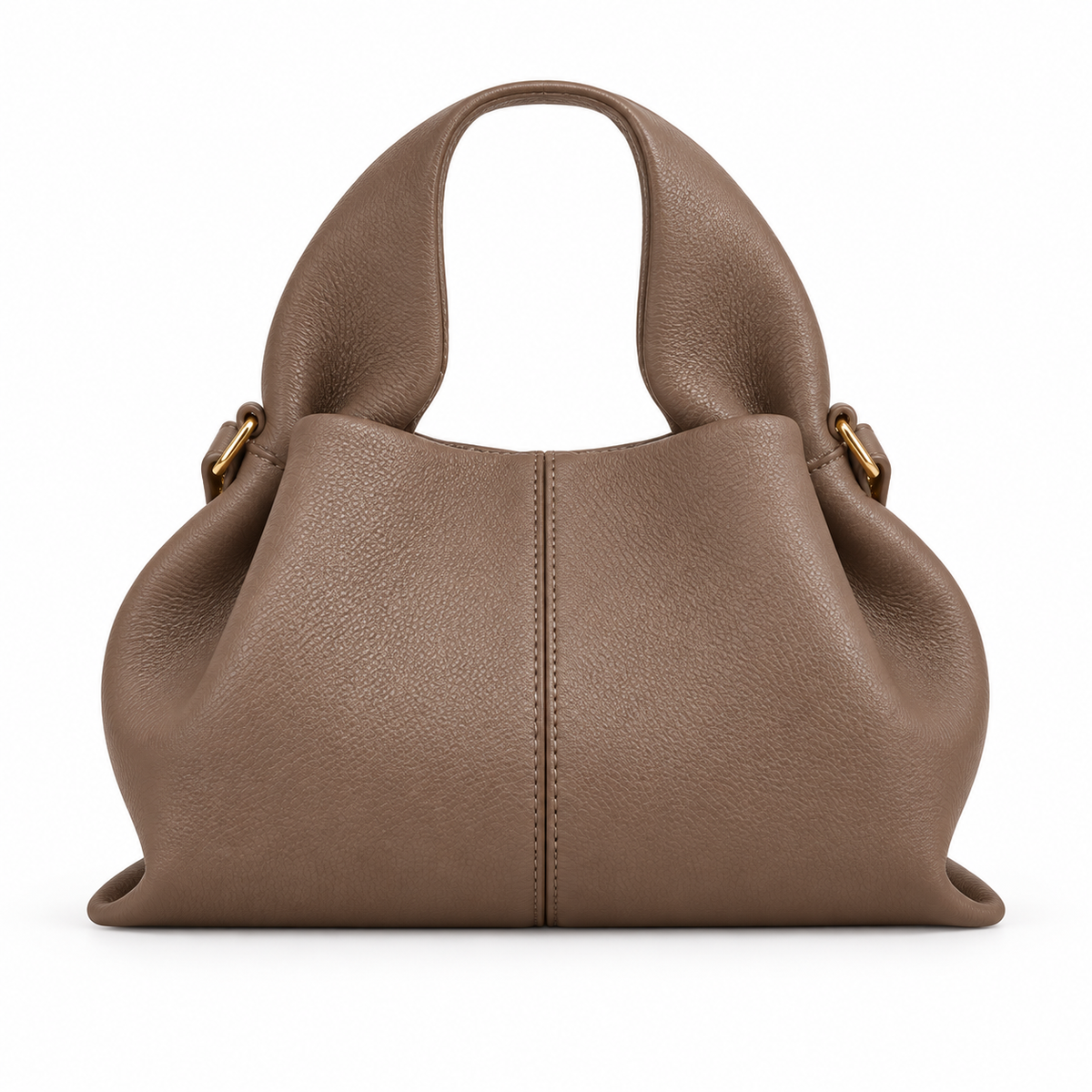 Mini Sculpted Top-Handle Light Brown