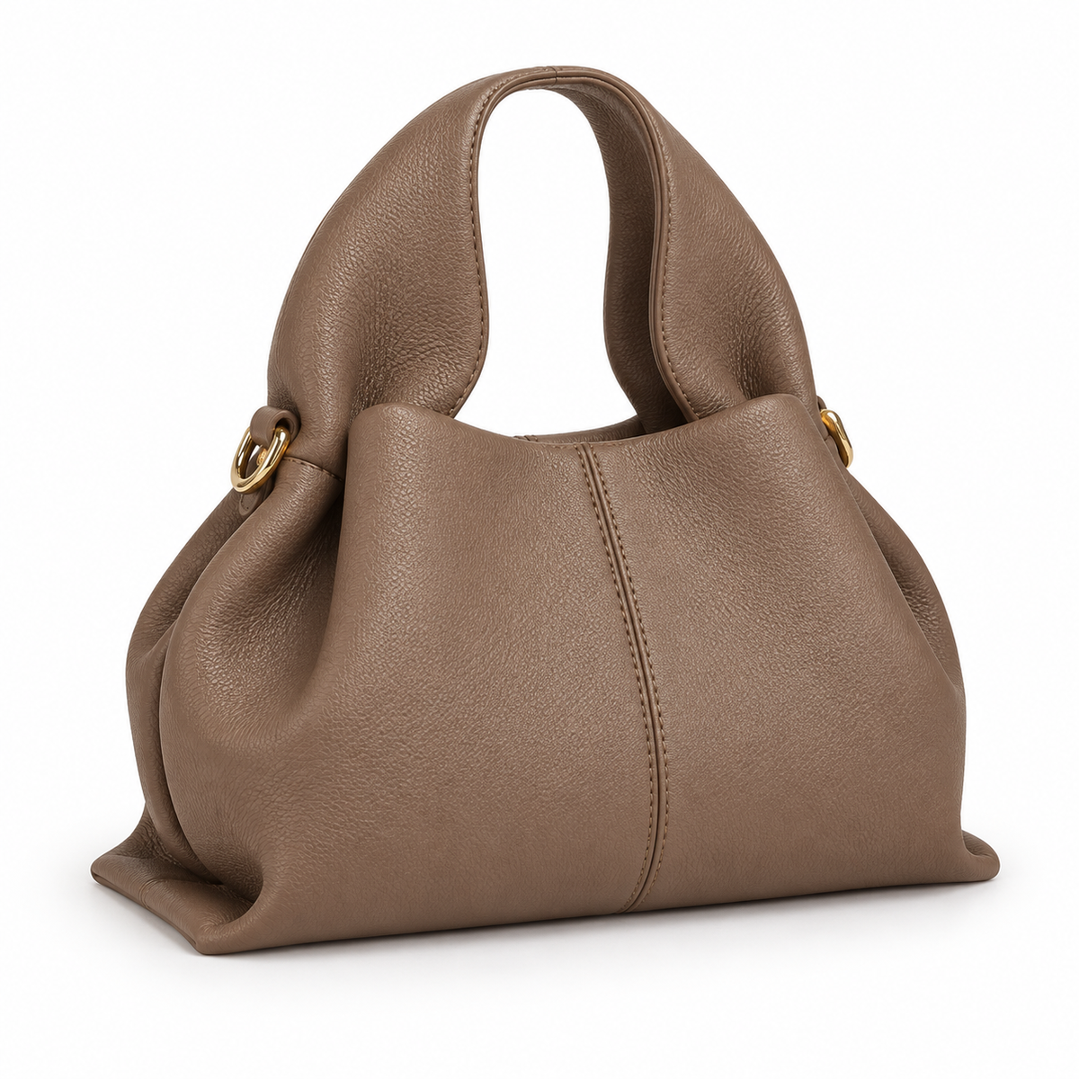 Mini Sculpted Top-Handle Light Brown