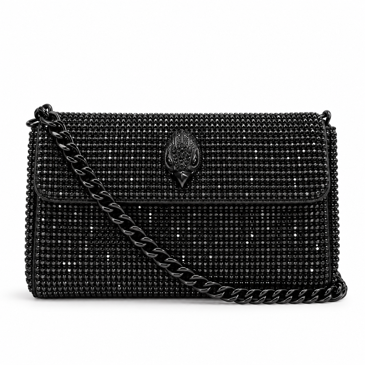 Mini Crystal Kensington-Style Bag – Black