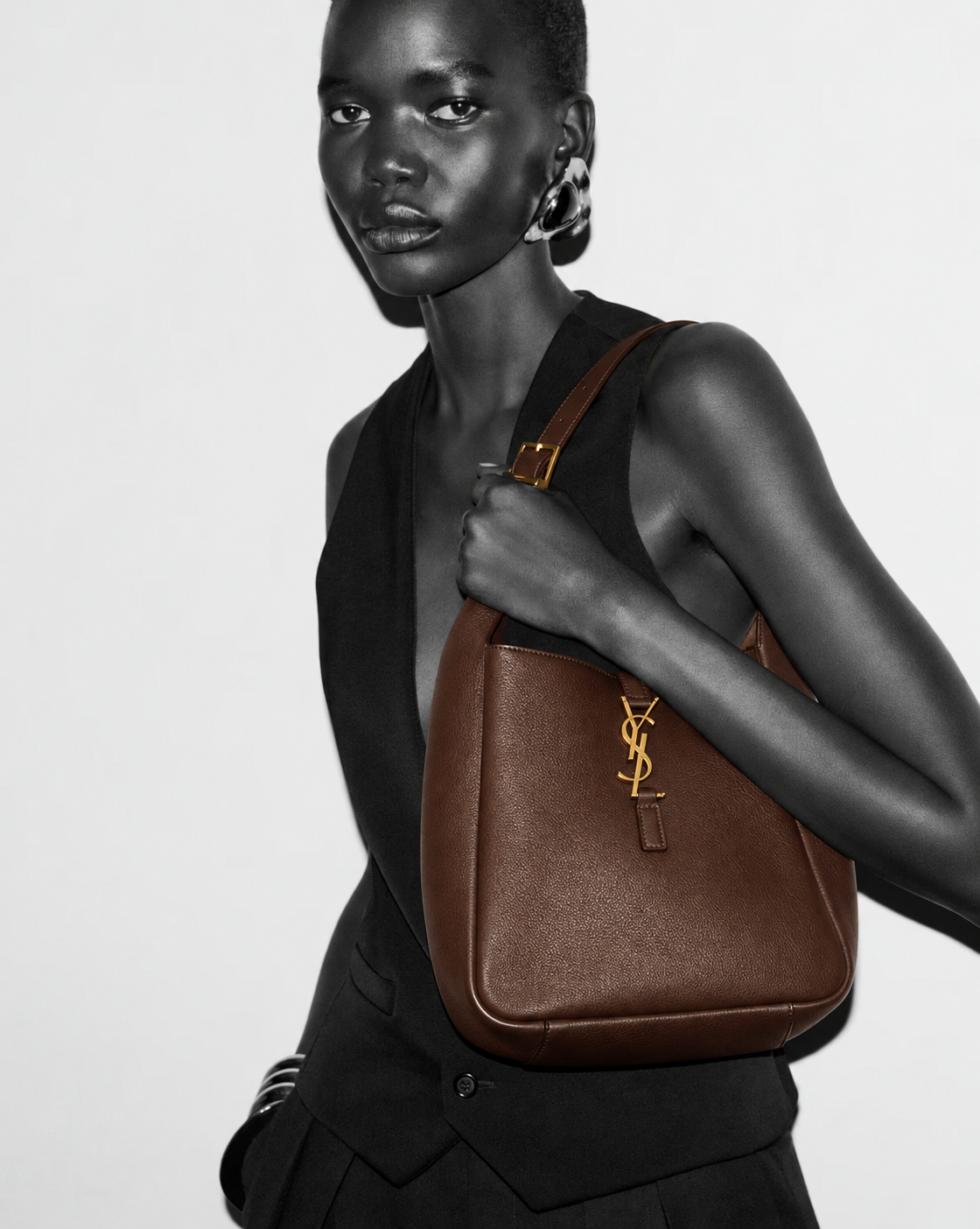 Chocolate Brown Hobo Shoulder Bag