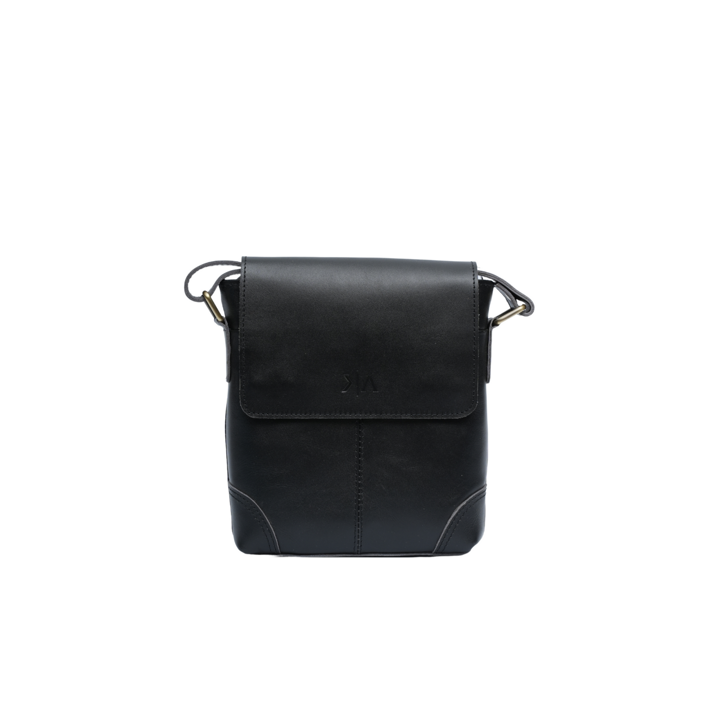 Handmade Leather Cross Body Bag Black