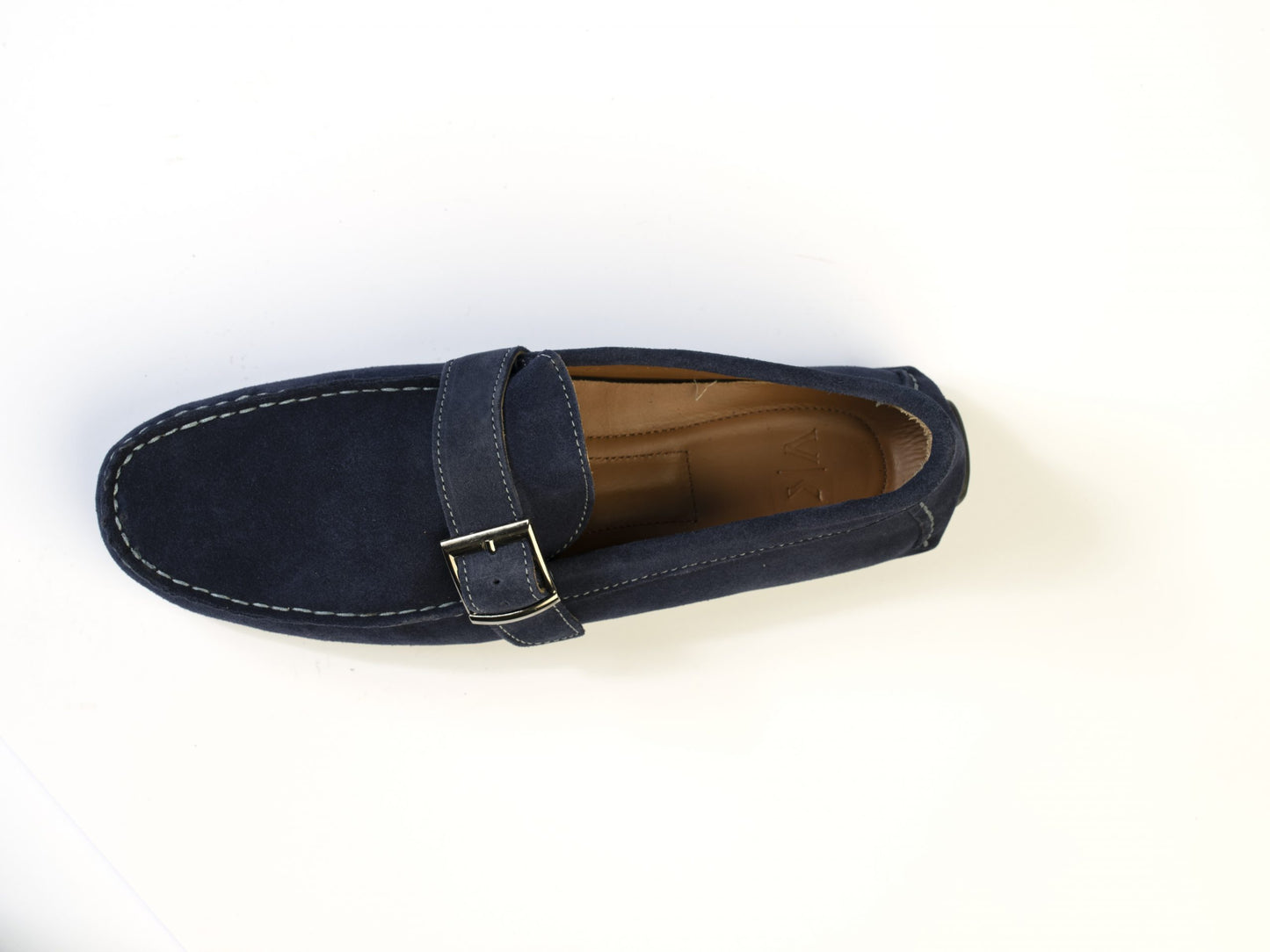 Suede Loafer Blue with Buckle