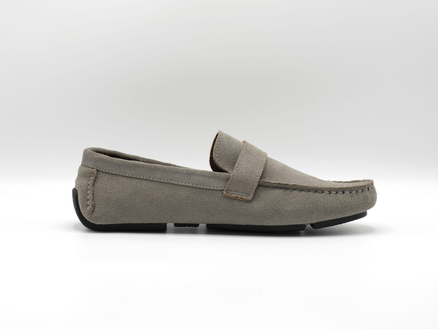 Suede Loafer Grey with Buckle