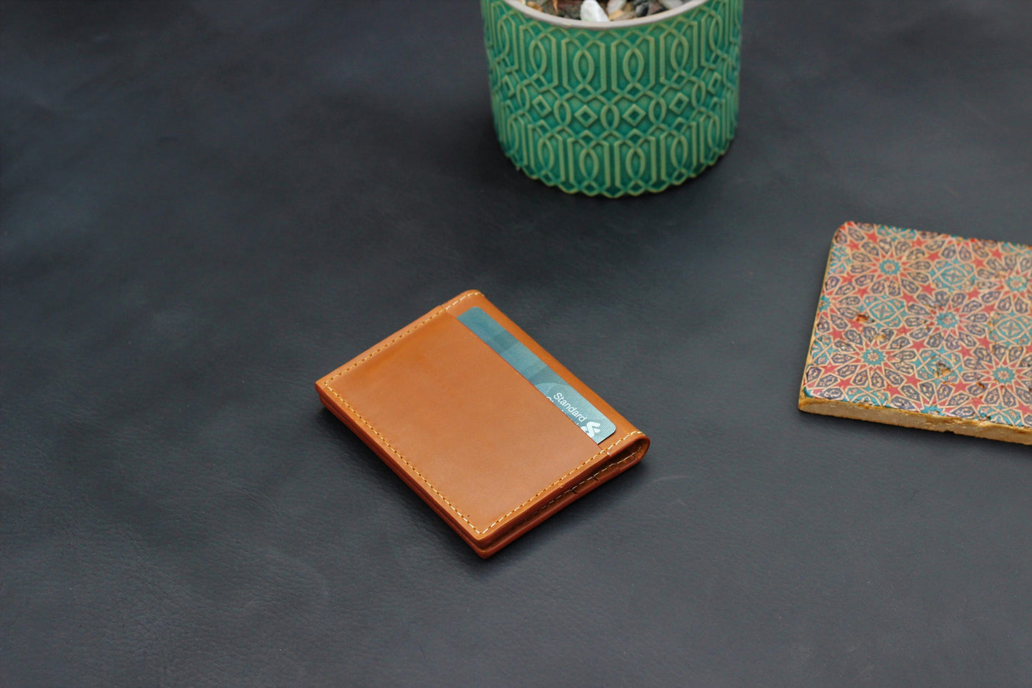 Bi-fold Wallet - Tan - Outside card slot