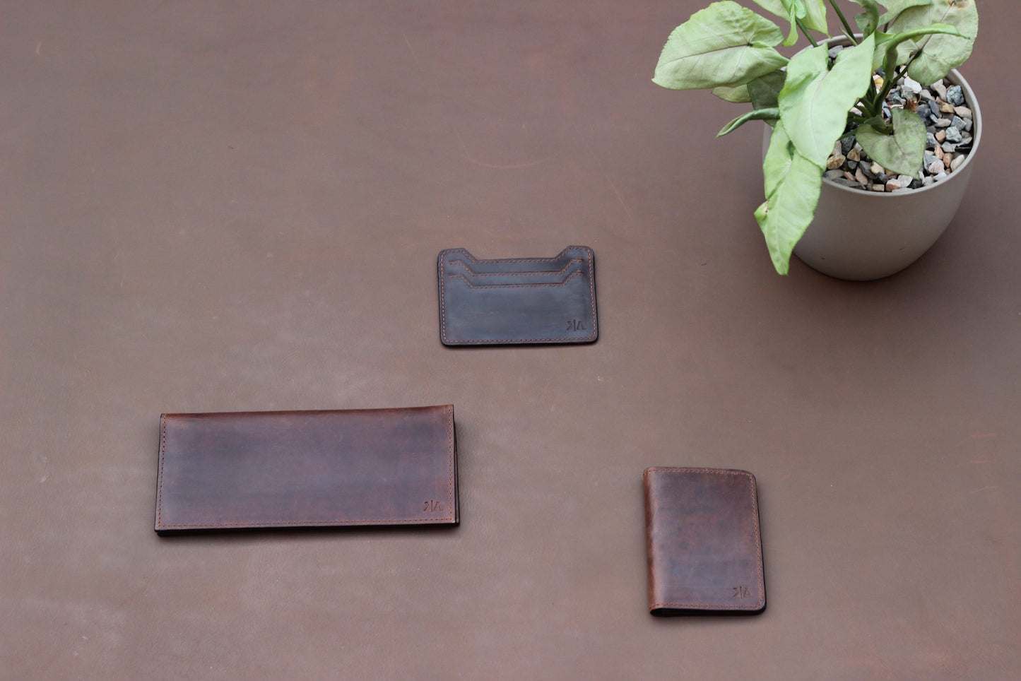 Travel Wallet, Bifold Wallet and Card Holder - Brown