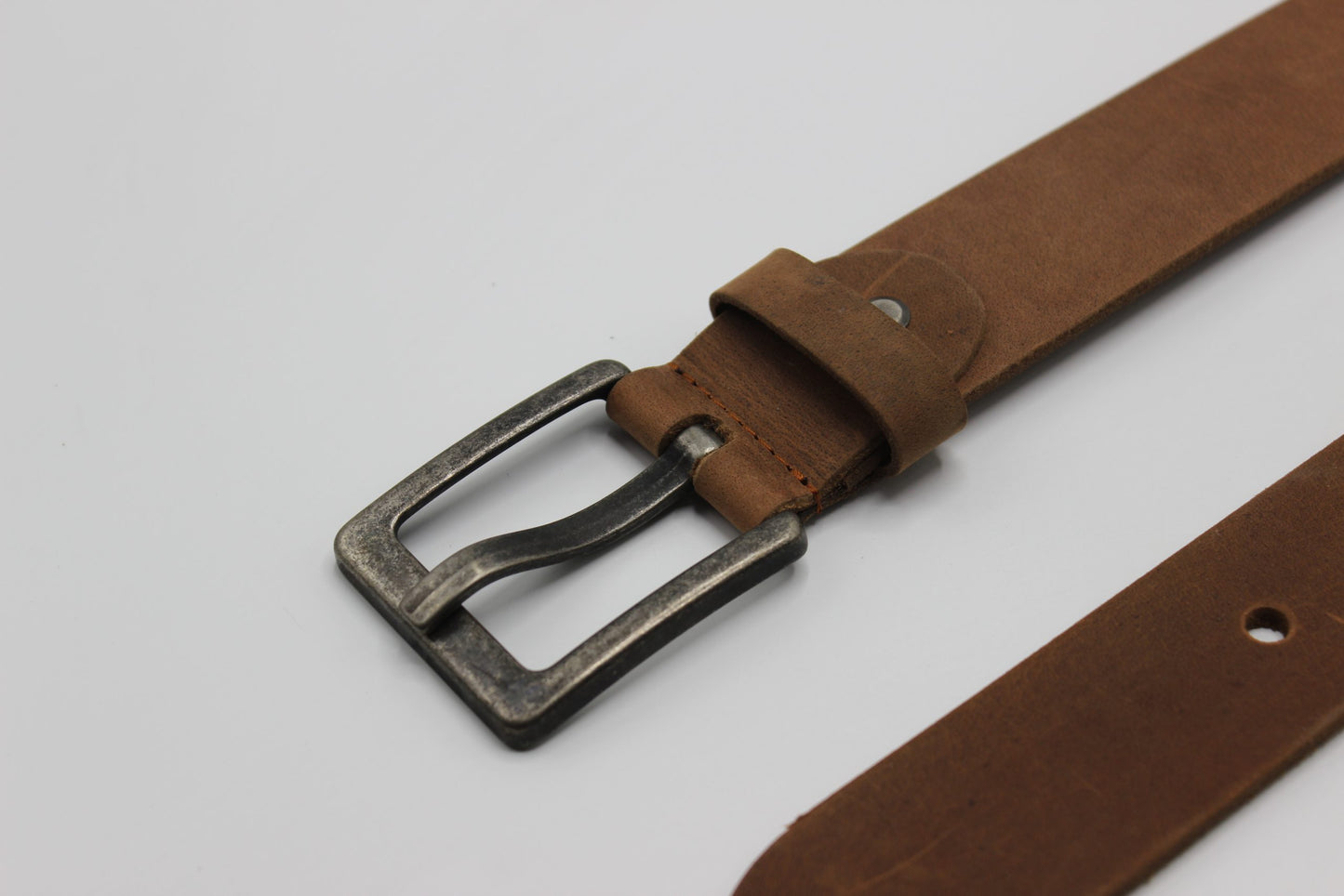 Tan Belt with Wide Pin Buckle