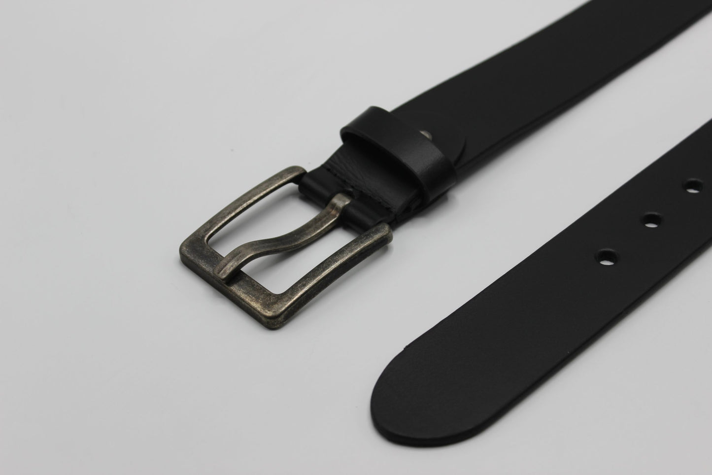Black Belt with Wide Pin Buckle