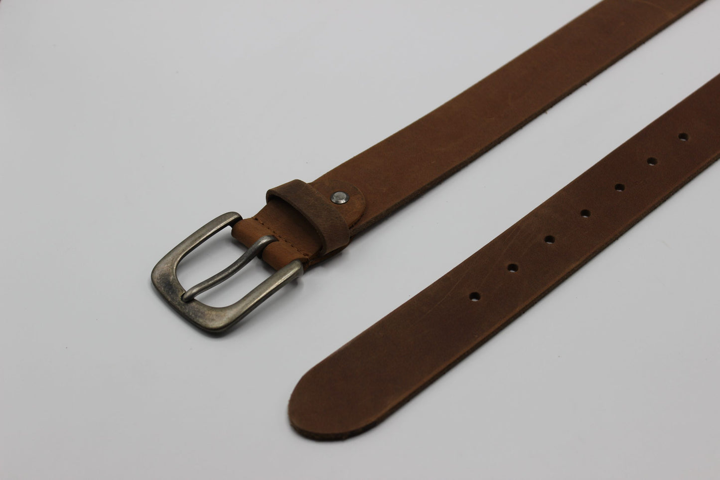 Tan Belt with Rounded Buckle