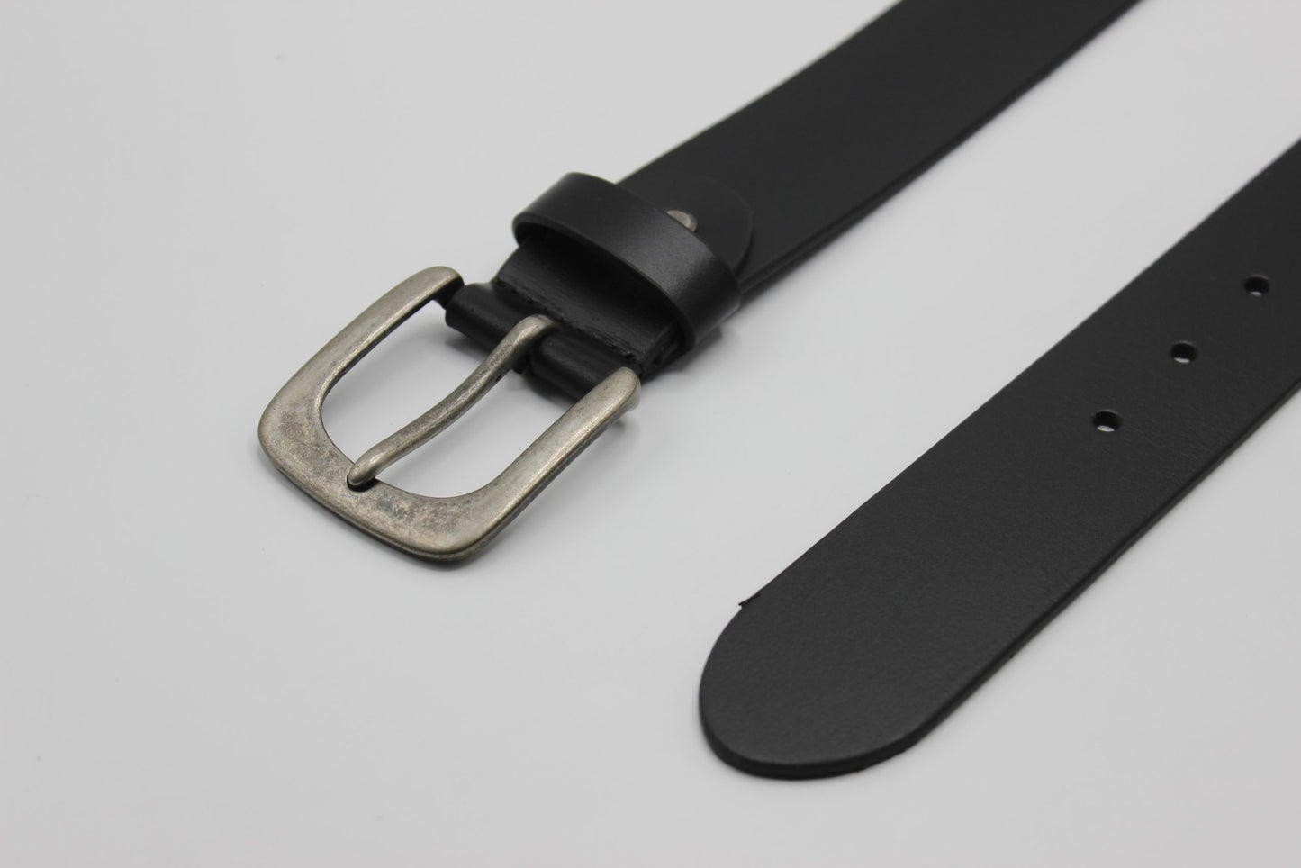 Black Belt with Rounded Buckle
