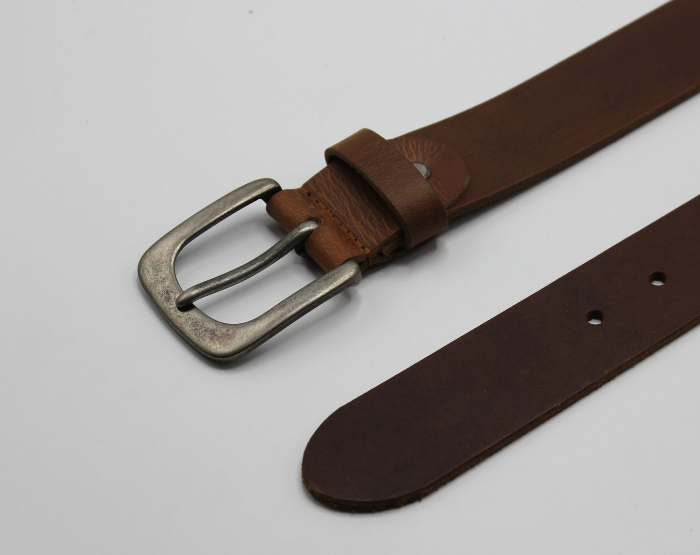 Brown Belt with Rounded Buckle