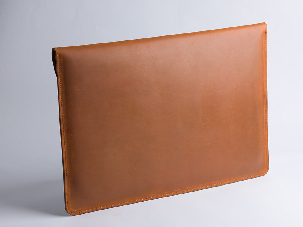 Leather Laptop Sleeve - Tan-13 Inches