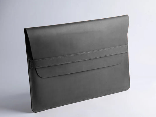 Leather Laptop Sleeve – Black-13 Inches